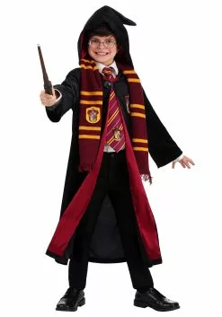 Jerry Leigh Harry Potter Kids Deluxe Gryffindor Robe Costume -Disguise Store harry potter child deluxe gryffindor robe alt2