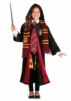 Jerry Leigh Harry Potter Kids Deluxe Gryffindor Robe Costume -Disguise Store harry potter child deluxe gryffindor robe alt6