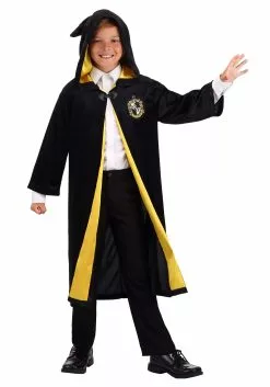 Jerry Leigh Harry Potter Kids Deluxe Hufflepuff Robe Costume 14 Jerry Leigh Harry Potter Kids Deluxe Hufflepuff Robe Costume -Disguise Store harry potter child deluxe hufflepuff robe alt 3