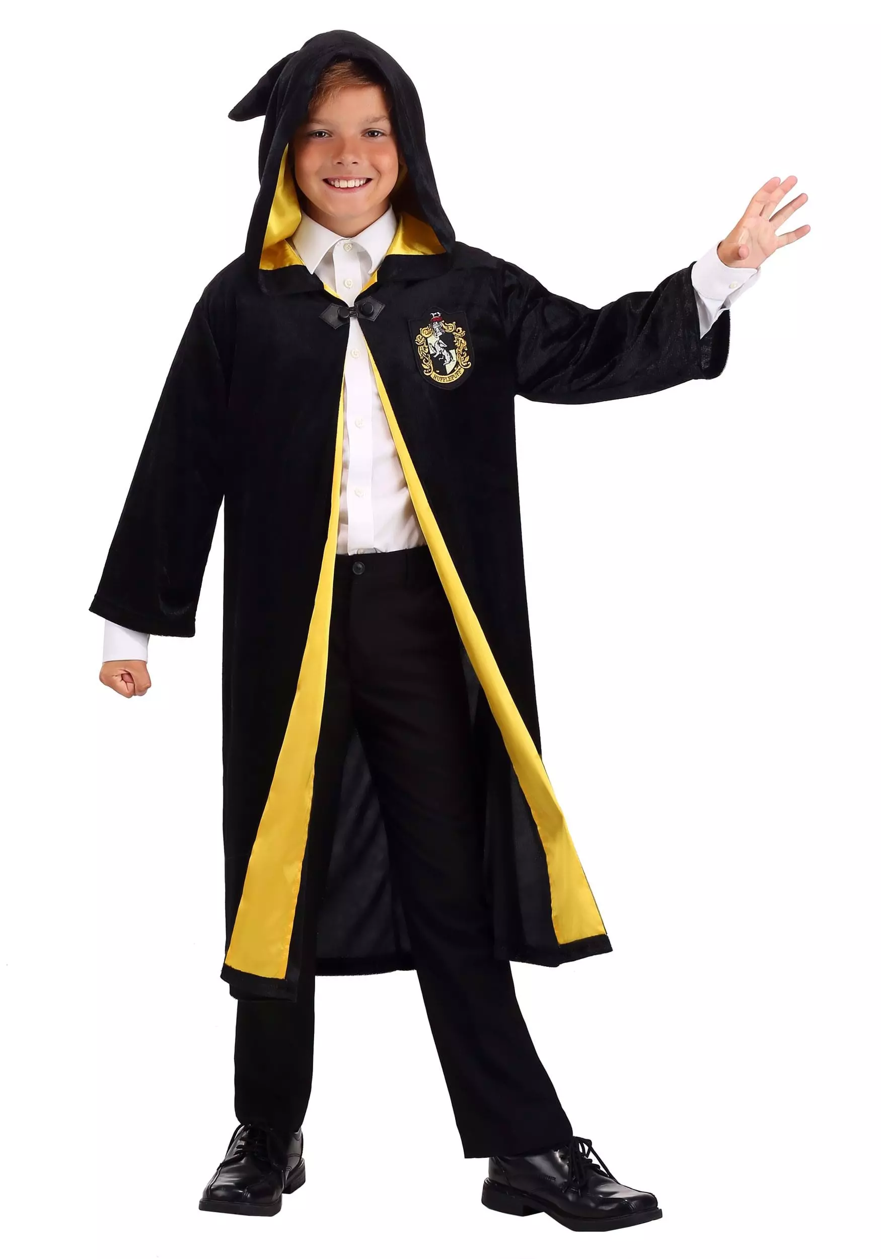 Jerry Leigh Harry Potter Kids Deluxe Hufflepuff Robe Costume 6 Jerry Leigh Harry Potter Kids Deluxe Hufflepuff Robe Costume - Image 4