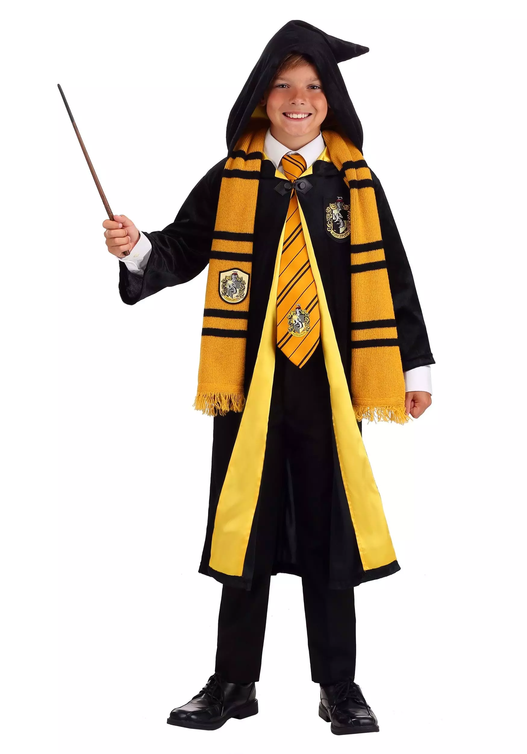 Jerry Leigh Harry Potter Kids Deluxe Hufflepuff Robe Costume 7 Jerry Leigh Harry Potter Kids Deluxe Hufflepuff Robe Costume - Image 5