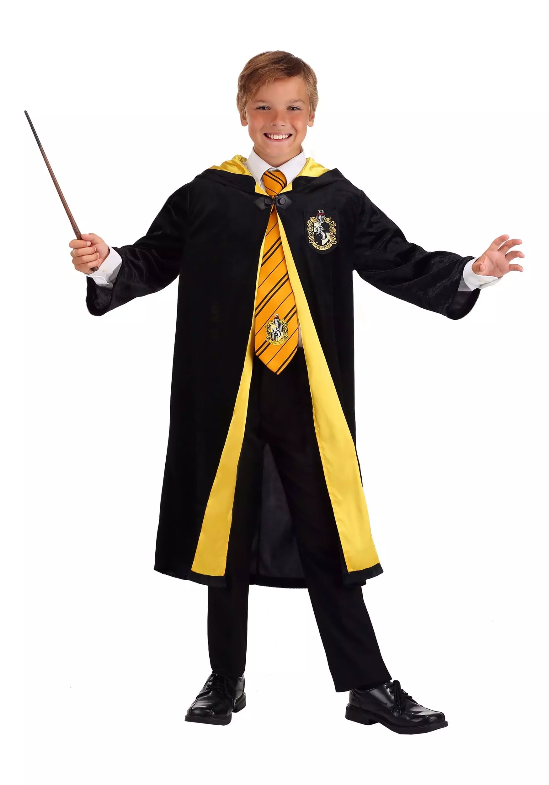 Jerry Leigh Harry Potter Kids Deluxe Hufflepuff Robe Costume 9 Jerry Leigh Harry Potter Kids Deluxe Hufflepuff Robe Costume - Image 7