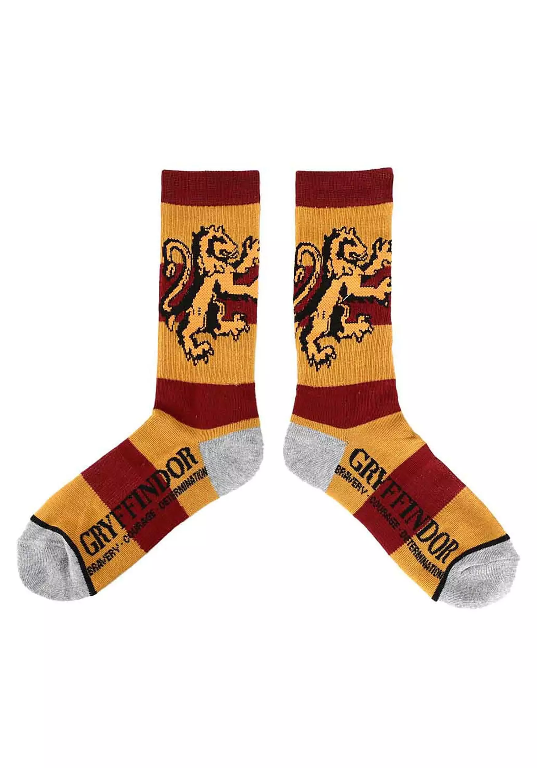 Bioworld Merchandising / Independent Sales Harry Potter Rugby Stripe Gryffindor Crew Socks 4 Bioworld Merchandising / Independent Sales Harry Potter Rugby Stripe Gryffindor Crew Socks - Image 2