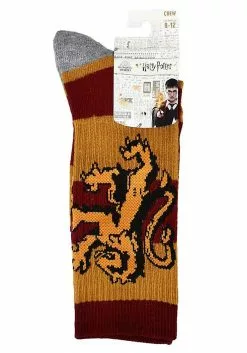 Bioworld Merchandising / Independent Sales Harry Potter Rugby Stripe Gryffindor Crew Socks 8 Bioworld Merchandising / Independent Sales Harry Potter Rugby Stripe Gryffindor Crew Socks -Disguise Store harry potter gryffindor rugby strip crew socks alt 2
