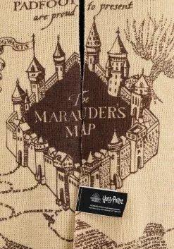 Elope Harry Potter Marauders Map Knit Hat & Scarf Set 14 Elope Harry Potter Marauders Map Knit Hat & Scarf Set -Disguise Store harry potter marauders map knit hat scarf alt 5
