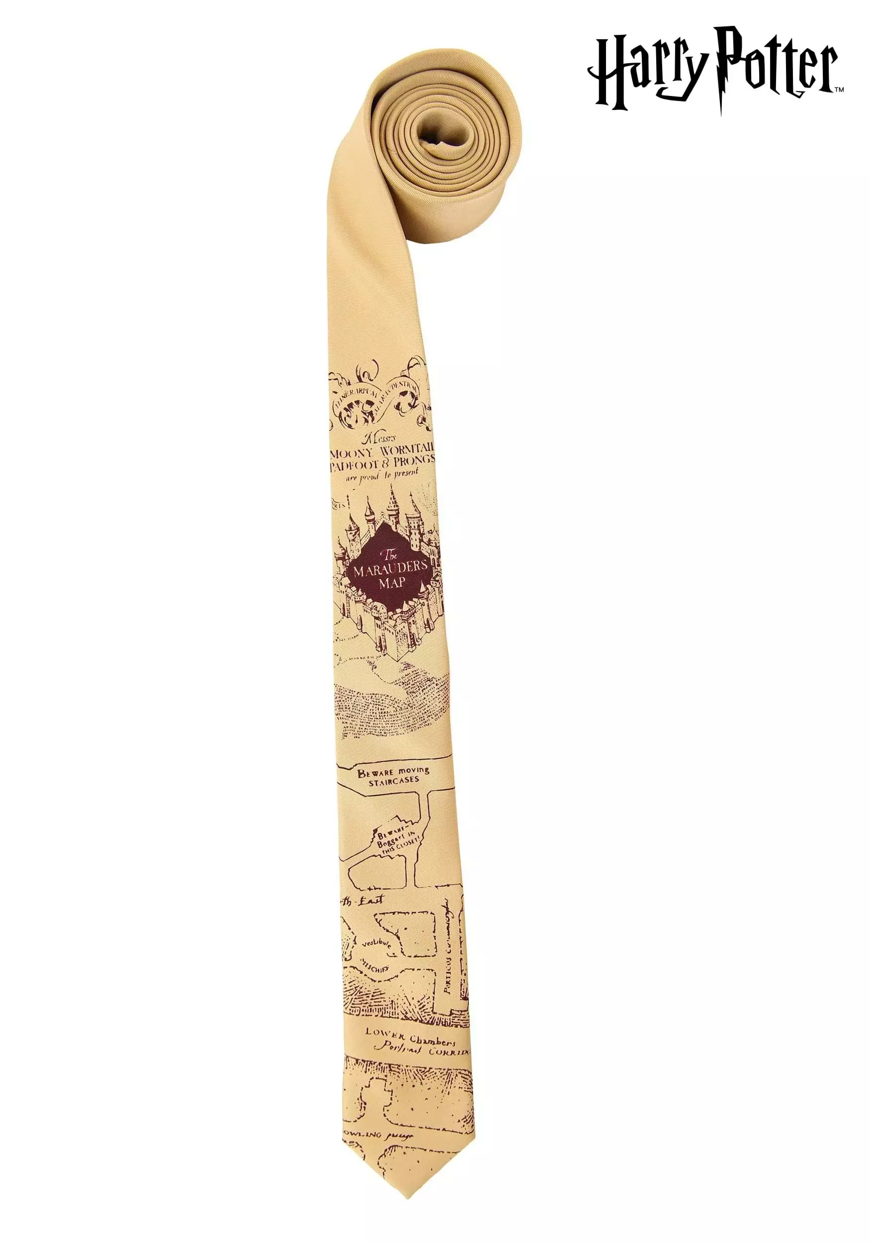 Elope Adult Marauders Map Harry Potter Necktie 3 Elope Adult Marauders Map Harry Potter Necktie