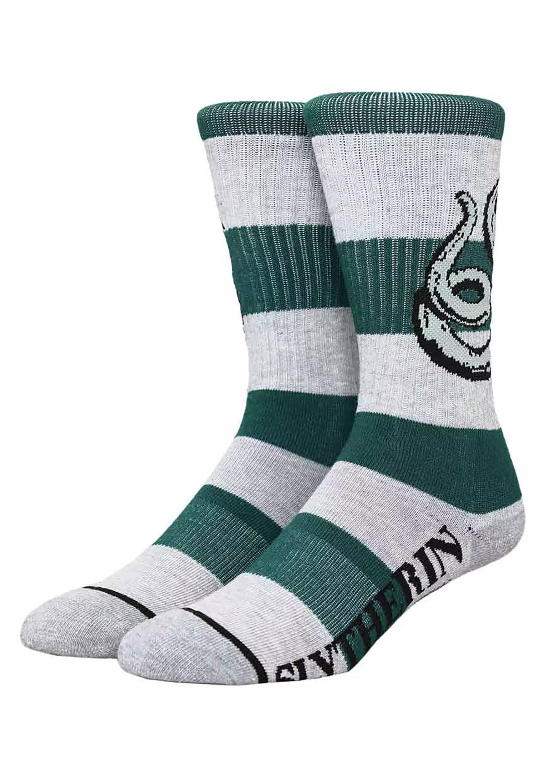 Bioworld Merchandising / Independent Sales Harry Potter Slytherin Stripe Rugby Crew Socks 3 Bioworld Merchandising / Independent Sales Harry Potter Slytherin Stripe Rugby Crew Socks