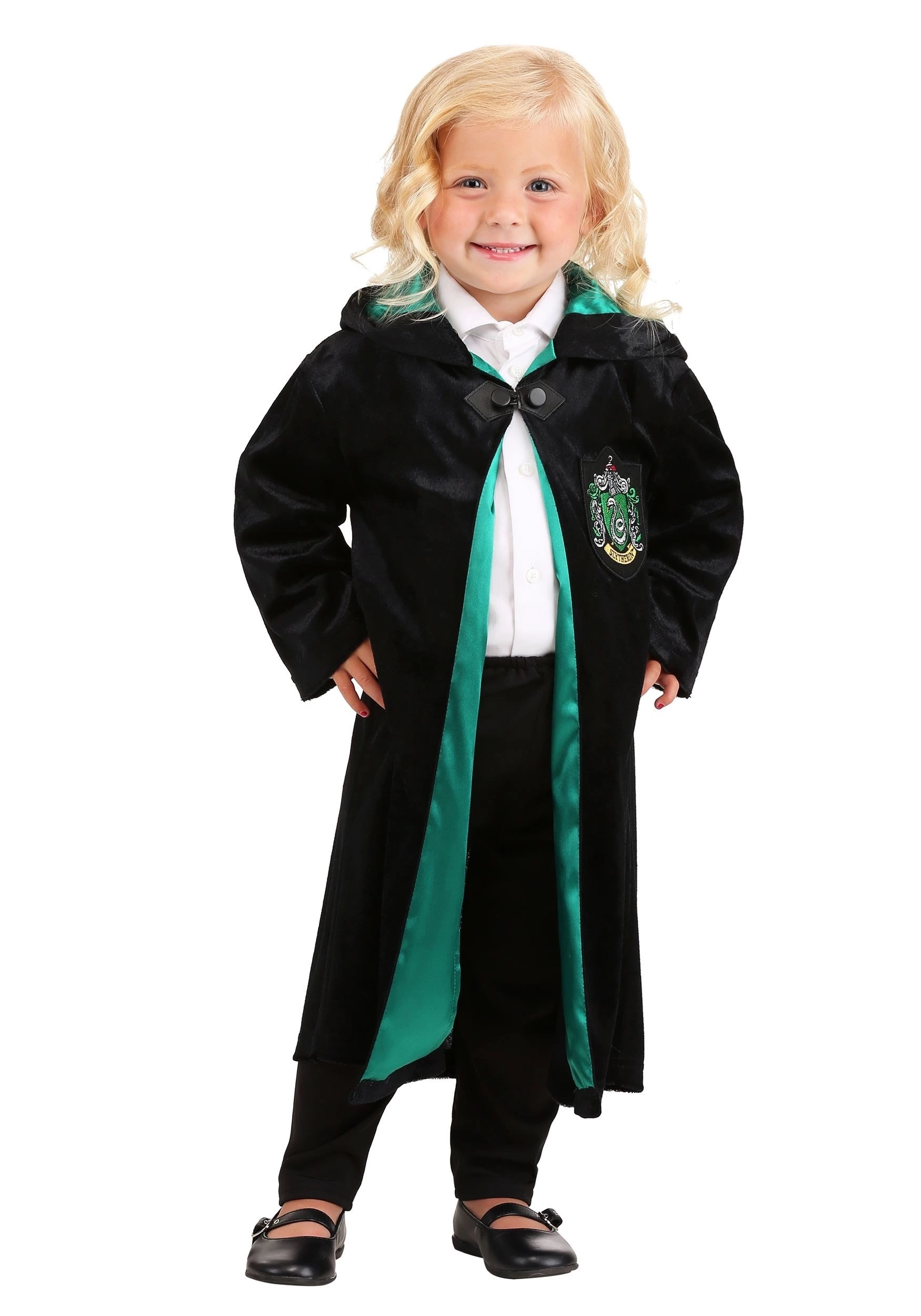 Jerry Leigh Kids Harry Potter Deluxe Slytherin Robe Costume 7 Jerry Leigh Kids Harry Potter Deluxe Slytherin Robe Costume - Image 5
