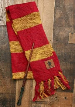 Elope Harry Potter Vintage Hogwarts Gryffindor Scarf 13 Elope Harry Potter Vintage Hogwarts Gryffindor Scarf -Disguise Store harry potter vintage hogwarts gryffindor scarf alt 5