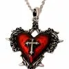 Western Fashion Heart Necklace With Cross 2 Western Fashion Heart Necklace With Cross -Disguise Store heart necklace w cross