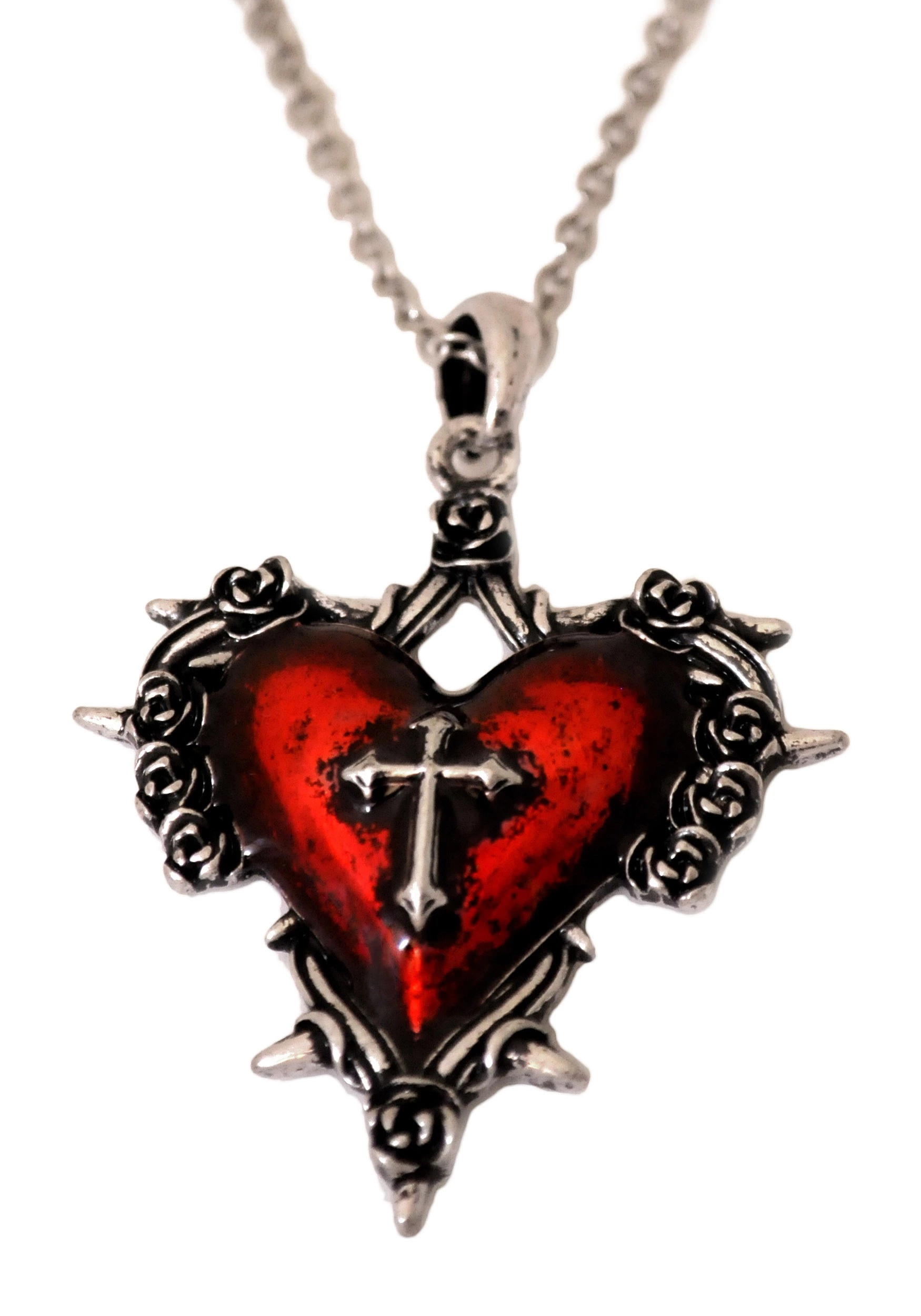 Western Fashion Heart Necklace With Cross 3 Western Fashion Heart Necklace With Cross