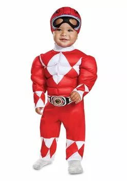 Disguise Toddler Power Rangers Red Ranger Muscle Costume -Disguise Store infant toddler power rangers red ranger muscle costume alt 3