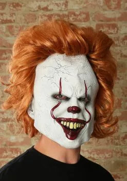 Rubies Costume Co. Inc IT Movie Pennywise Deluxe Adult Mask -Disguise Store it movie pennywise deluxe adult mask alt 2