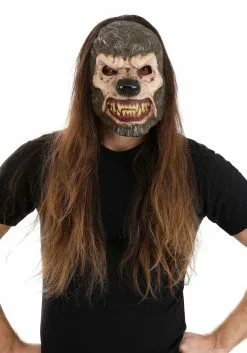 Seasonal Visions International, Ltd. Jabbering Jaw Wolfman Mask For Adults -Disguise Store jabbering jaw wolfman mask alt 4