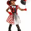 Jerry Leigh Dangerous Dotty The Clown Costume For Kids -Disguise Store kids dangerous dotty the clown costume2 2