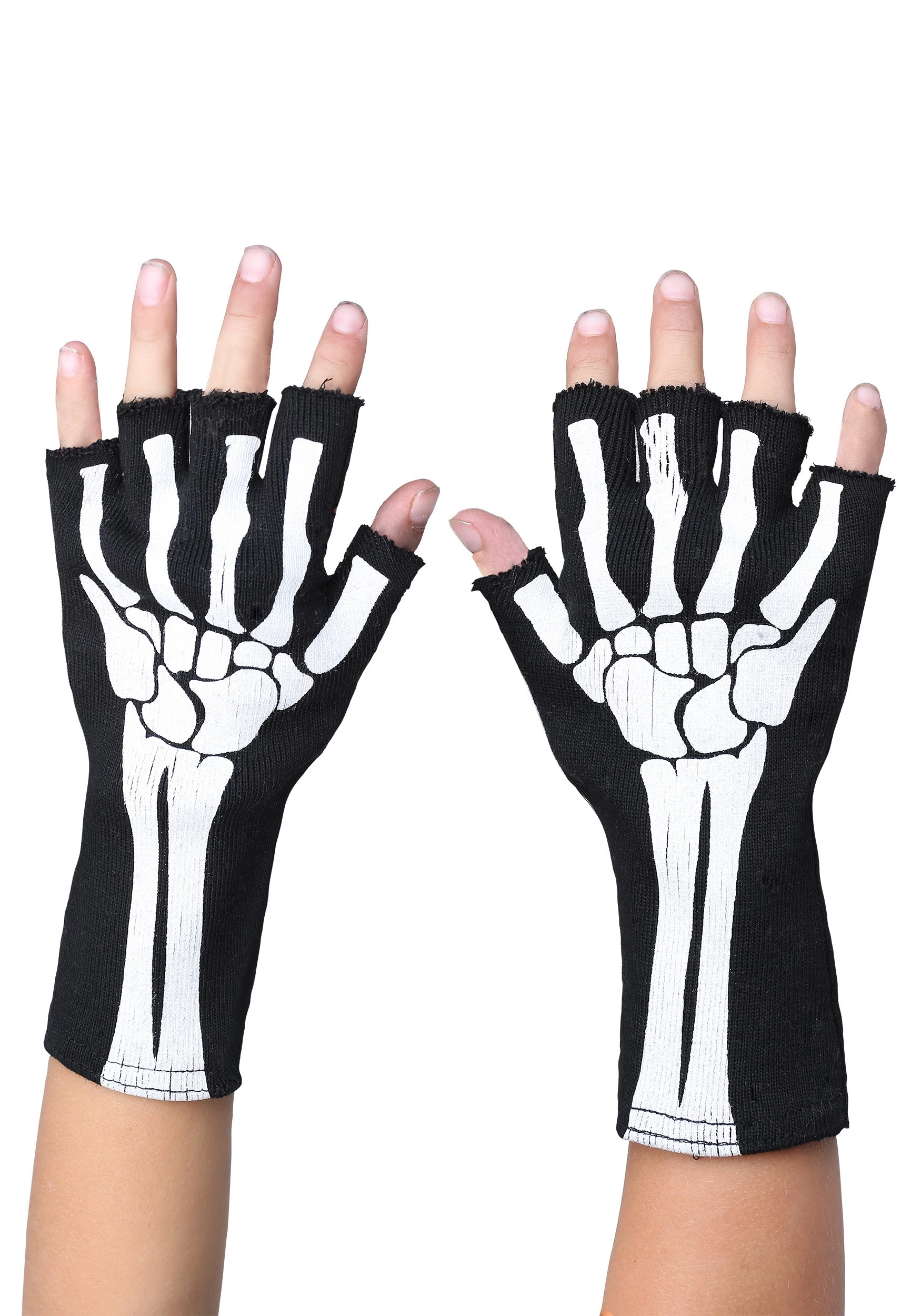 Fun Costumes Kid's Fingerless Skeleton Gloves 3 Fun Costumes Kid's Fingerless Skeleton Gloves