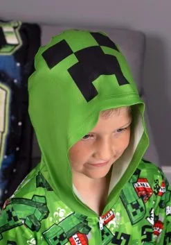 AME Sleepwear Minecraft Creeper Romper For Kids 8 AME Sleepwear Minecraft Creeper Romper For Kids -Disguise Store kids minecraft creeper romper alt 2