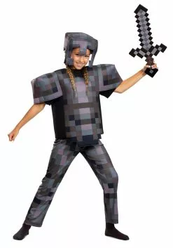Disguise Minecraft Netherite Armor Deluxe Costume For Kids