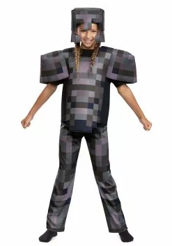 Disguise Minecraft Netherite Armor Deluxe Costume For Kids 7 Disguise Minecraft Netherite Armor Deluxe Costume For Kids -Disguise Store kids minecraft netherite armor deluxe costume alt 2