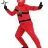 Boloparty Red Ninja Master Costume For Kids 2 Boloparty Red Ninja Master Costume For Kids -Disguise Store kids red ninja master costume
