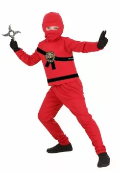 Boloparty Red Ninja Master Costume For Kids