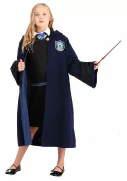 Elope Kids Harry Potter Vintage Hogwarts Ravenclaw Robe -Disguise Store kids vintage hogwarts ravenclaw robe alt 6