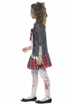Smiffys Girls Zombie School Girl Costume -Disguise Store kids zombie school girl costume side