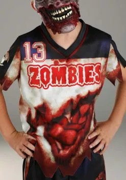 Fun Costumes Zombie Soccer Player Costume For Kids -Disguise Store kids zombie soccer player costume alt 2