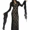 Fun World Lace Miss Darkness Adult Costume -Disguise Store lace morticia adult costume