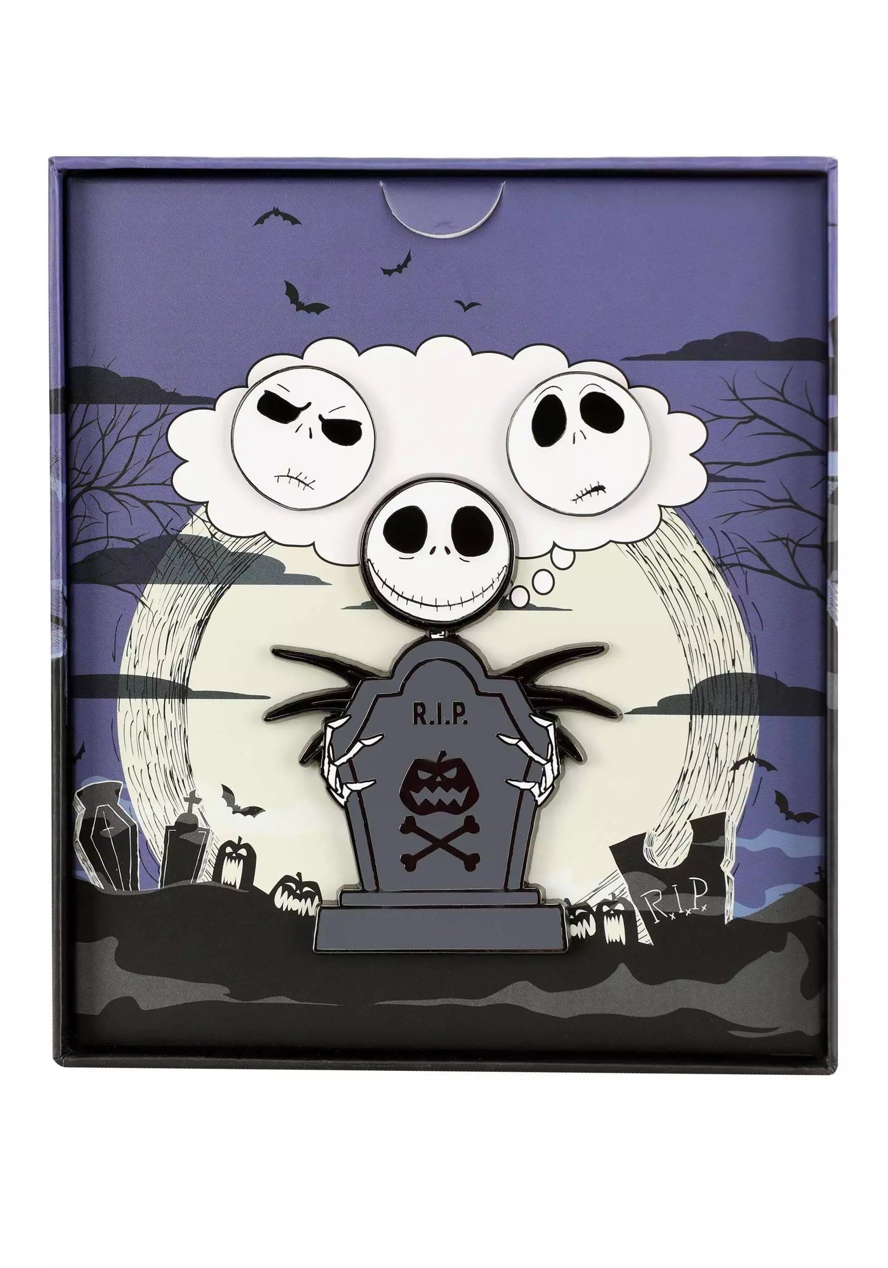 Disney Nightmare Before Christmas Jack Skellington Mixed Emotions Loungefly Enamel Pin Set 4 Disney Nightmare Before Christmas Jack Skellington Mixed Emotions Loungefly Enamel Pin Set - Image 2