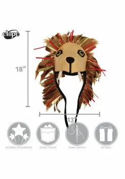 Elope Luna Lovegood Lion Costume Hat For Adults -Disguise Store luna lovegood lion hat alt 5