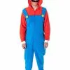 MJC International Unisex Microfleece Mario Union Suit -Disguise Store mario unisex microfleece unionsuit
