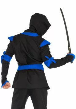 LEG AVENUE Blue Ninja Mens Costume -Disguise Store mens blue ninja alt 3