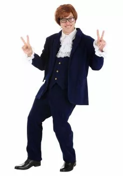 Fun Costumes Deluxe Blue 60s Swinger Costume For Men 21 Fun Costumes Deluxe Blue 60s Swinger Costume For Men -Disguise Store mens deluxe 60s swinger halloween costume alt 9