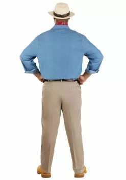 Fun Costumes Men's Plus Size Jurassic Park Dr. Grant Costume -Disguise Store mens plus jurassic park dr grant costume alt 1