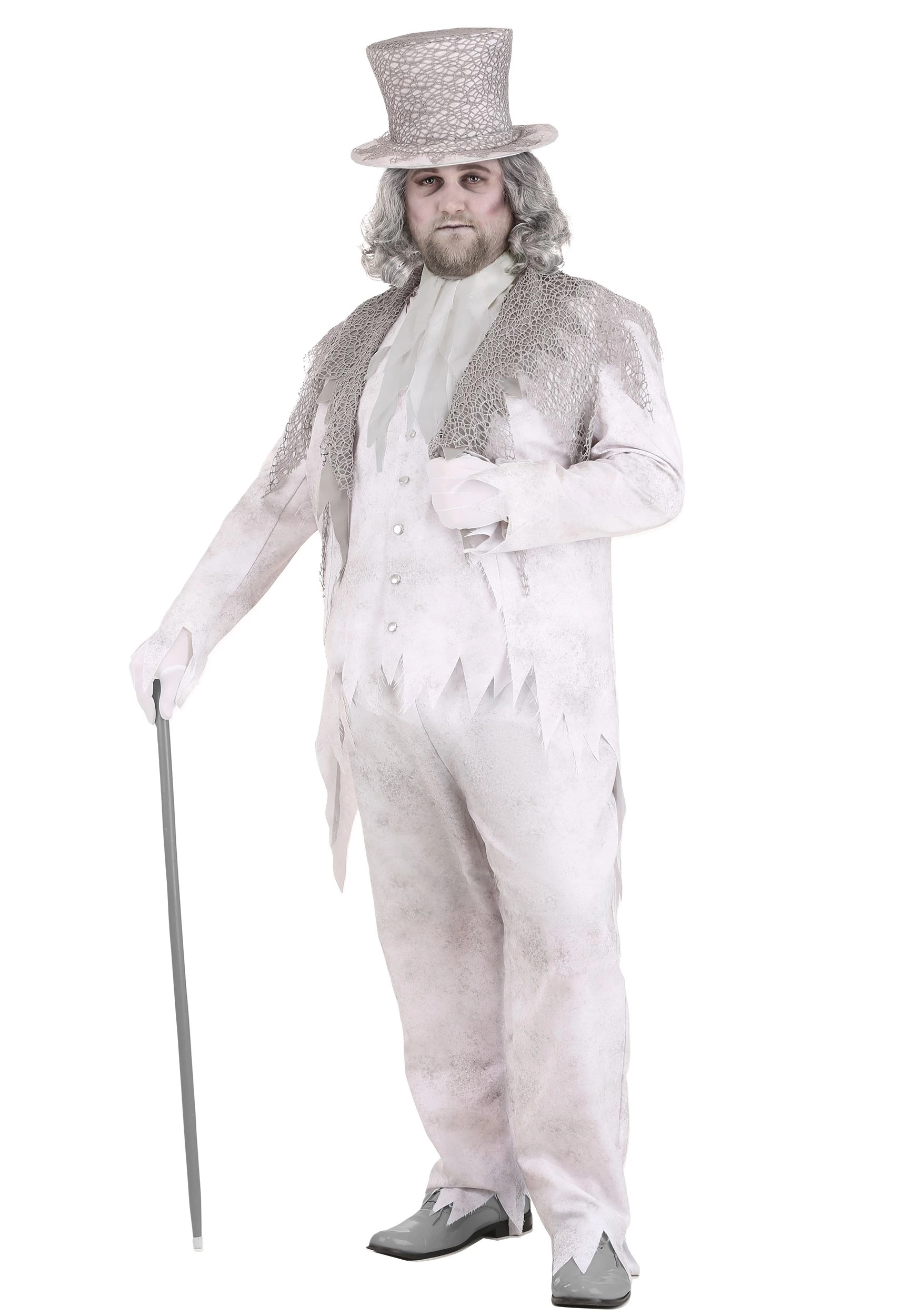 Fun Costumes Plus Size Victorian Ghost Men's Costume 3 Fun Costumes Plus Size Victorian Ghost Men's Costume