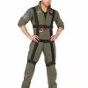 LEG AVENUE Men's Top Gun Jumpsuit Costume With Harness -Disguise Store mens top gun jumpsuit with harness