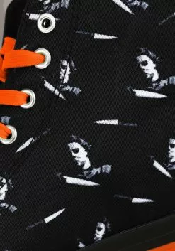 Ground Up Michael Myers Halloween High Top Shoes -Disguise Store michael myers high top shoes alt 6