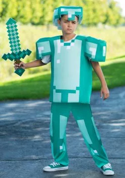 Disguise Deluxe Minecraft Armor Kid's Costume -Disguise Store minecraft armor deluxe child costume alt 2