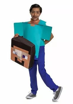 Disguise Minecraft Child Adaptive Steve Costume -Disguise Store minecraft child adaptive steve costume alt 1