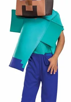 Disguise Minecraft Child Adaptive Steve Costume -Disguise Store minecraft child adaptive steve costume alt 3