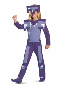 Disguise Kid's Minecraft Enchanted Diamond Armor Classic Costume -Disguise Store minecraft enchanted diamond armor classic child co alt 2
