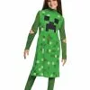 Disguise Minecraft Girl's Creeper Classic Costume -Disguise Store minecraft girls creeper classic costume main1