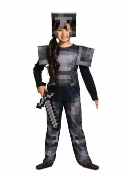 Disguise Kid's Minecraft Netherite Armor Jumpsuit Classic Costume 9 Disguise Kid's Minecraft Netherite Armor Jumpsuit Classic Costume -Disguise Store minecraft kids netherite armor jumpsuit classic costume alt 1 2