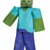 Disguise Minecraft Prestige Child Zombie Costume -Disguise Store minecraft prestige kid zombie costume dlc update