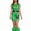Disguise Minecraft Women's Creeper Costume 1 Disguise Minecraft Women's Creeper Costume -Disguise Store minecraft womens creeper costume dlc
