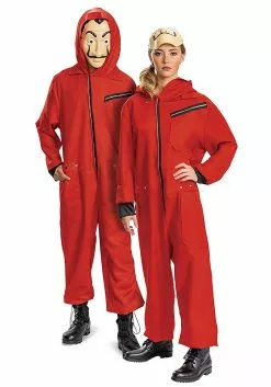 Disguise Money Heist Jumpsuit And Mask Costume For Adults