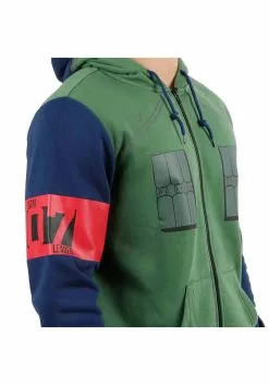 Bioworld Merchandising / Independent Sales Kakashi Cosplay Hoodie From Naruto -Disguise Store naruto kakashi cosplay hoodie alt 4