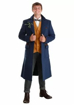 Haizhilan Garment CO., LTD Men's Newt Scamander Blue Jacket -Disguise Store newt scamander jacket alt 3