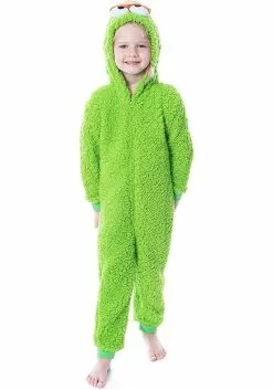 MJC International Sesame Street Oscar The Grouch Toddler Union Suit -Disguise Store oscar the grouch union suit for toddlers alt 2